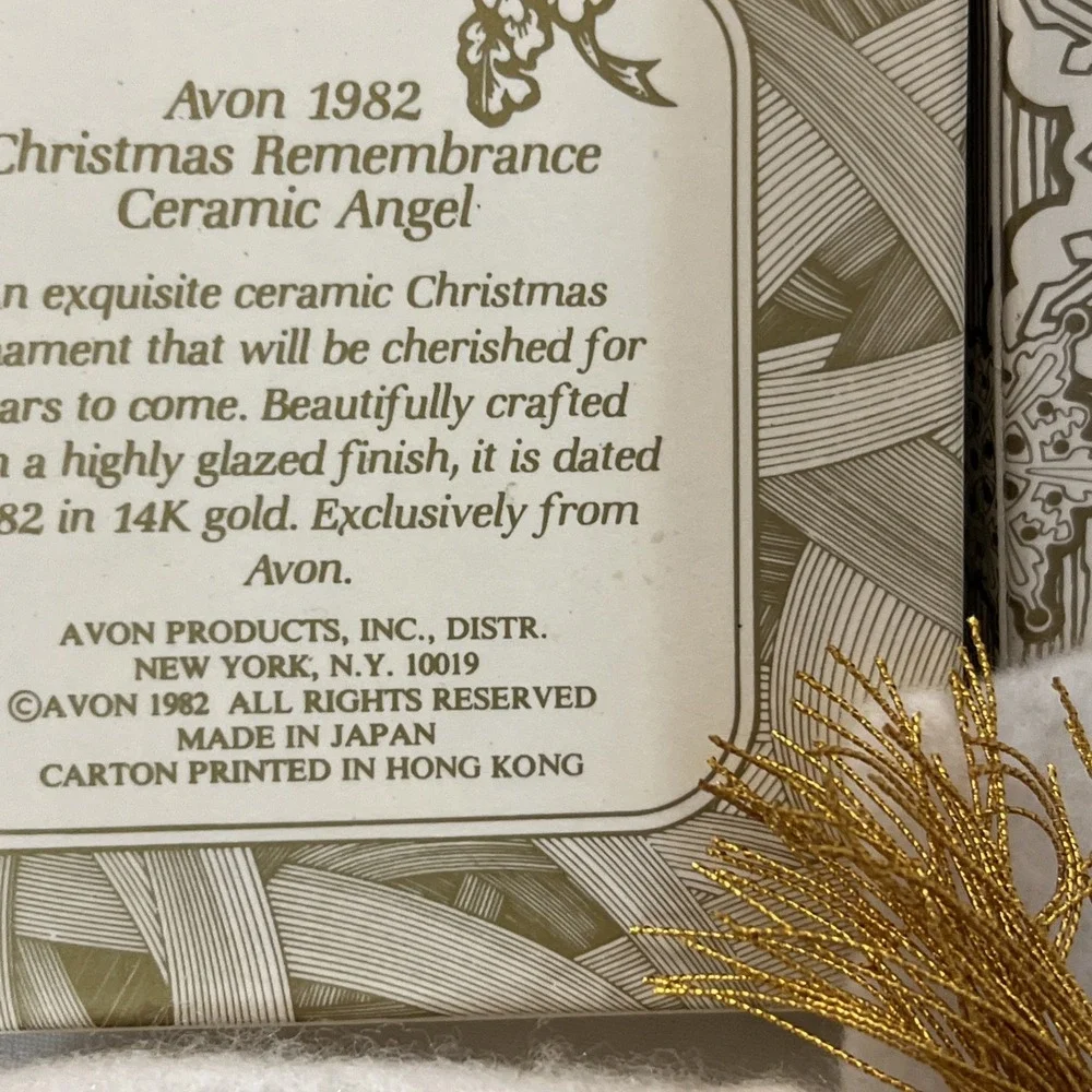 Vintage Christmas AVON CERAMIC 1980‎ 1981 1982 1983 Wreath Dove Angel Snowflake